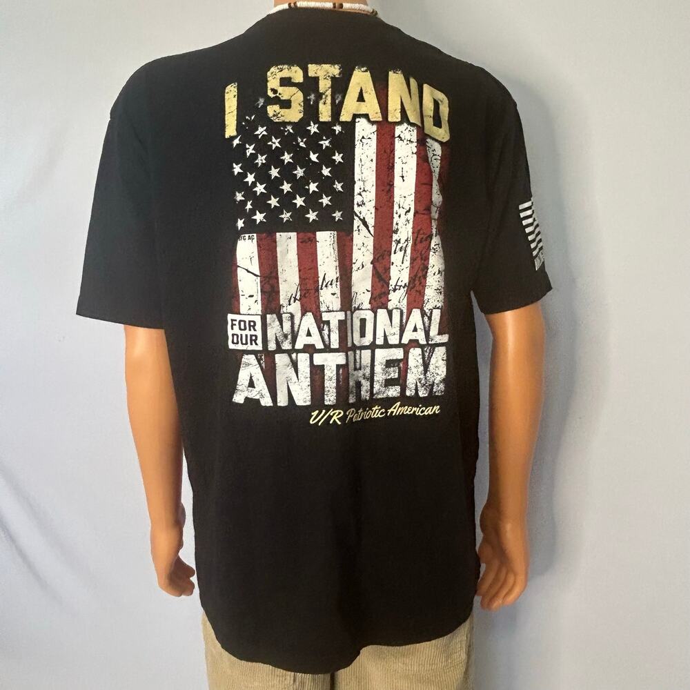 Nine Line Apparel I Stand for Our National Anthem TShirt Black XXL Patriotic USA